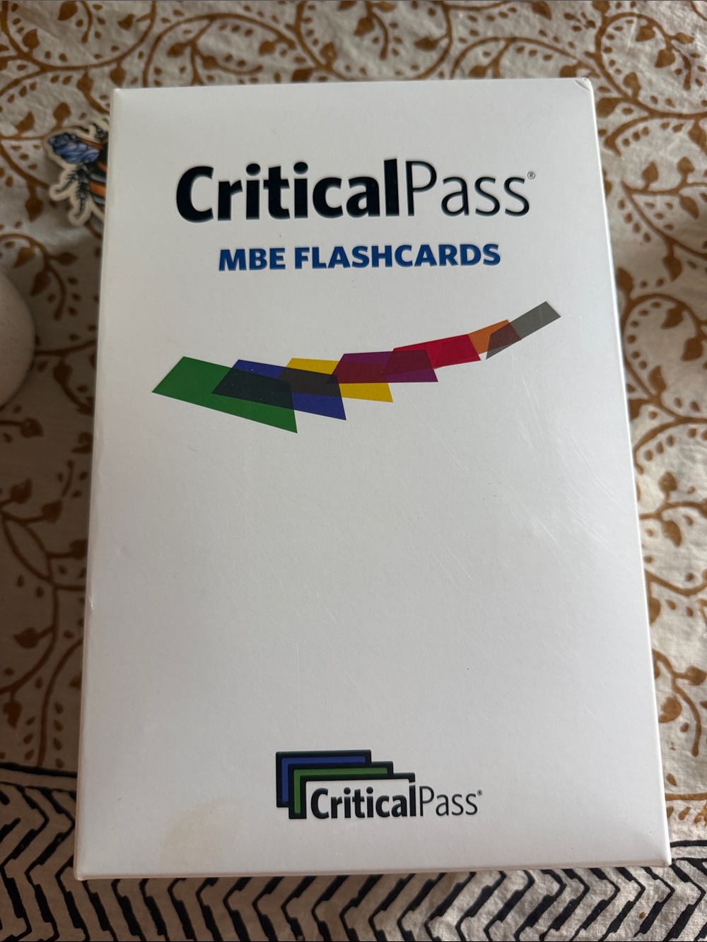 CriticalPass MBE Flashcards - White Box with Multicolor Accents